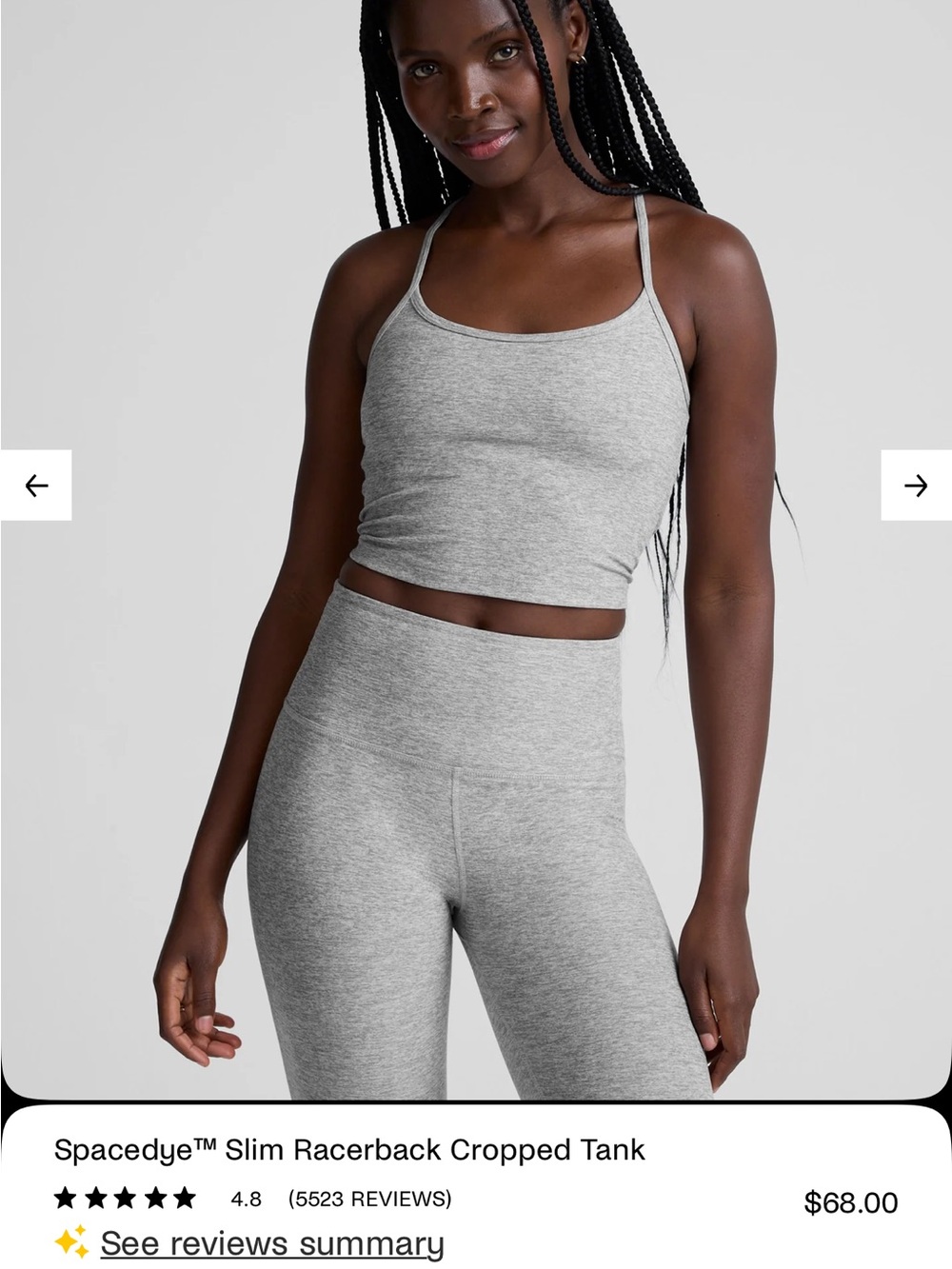 Beyond Yoga - Cropped Tank & High-Waist capri Leggings - Picture 2 of 8